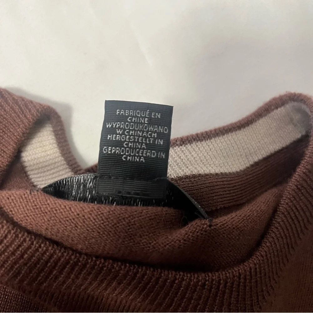 Christian Lacroix Men XL 100% Extra Fine Merino Wool Crewneck Sweater NWT Preppy